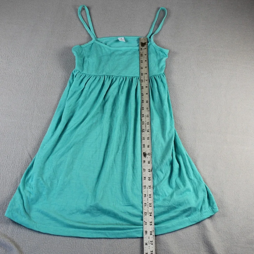 Cami Dress Empire Waist Spaghetti Strap Size M Teal Blue Green Summer Casual